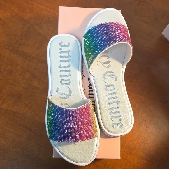 Juicy Couture Glitter Gradient Slides - Picture 4 of 16